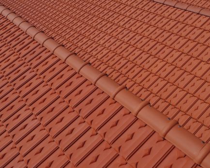 Réalisation de toiture avec de la losangee Huguenot Edilians